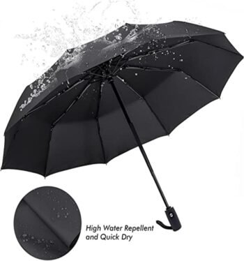 Compact and durable travel umbrella