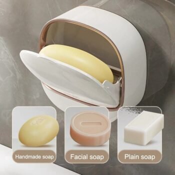 1PC Soap Box Wall Mounted Light Luxury Soap Holder